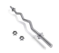 ECOVELO Bilanciere Curvo Sagomato 120CM Ø25MM Curl Bar Manubrio Barra per Allena