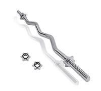 ECOVELO Bilanciere Curvo Sagomato 120CM Ø25MM Curl Bar Manubrio Barra per Allenamento Bicipiti e Tricipiti Palestra Fitness