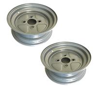 2 CERCHI 10 ATTACCO FIAT 58X98 RUOTE CARRELLO RIMORCHI APPENDICE GOMME 4.00/4.50