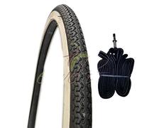 ECOVELO COPERTONE DEESTONE BIANCONERO + Camera d'Aria 26 x 1 3/8 Olandese Bici Ciclo Bicicletta Olanda