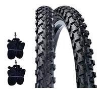 ECOVELO EBA24MAS 2 CAMERE d'Aria + 2 COPERTONI DSI Neri Bici Bicicletta Nero (50-507) 24 x 1.90 MTB Mountain Bike