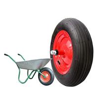 ECOVELO Union Ruota PNEUMATICA Completa 3.50-8 (4pr) Ricambio per CARRIOLA Modello Vespa ASSE Lungo 155 mm Gomma