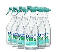 Ecover Detergente spray per vetri senza aloni, profumo di tè verde e pompelmo, 6 x 500 ml