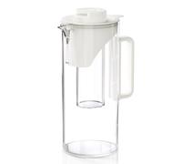 Ecoviva Contenitore per Acqua in Vetro, Rifornimento Automatico a Sensori, Capienza XXL 1200mL, Vetro Borosilicato BPA Free, Compatibile con Filtro Remineralizzante, Misurino Integrato per Cold Brew