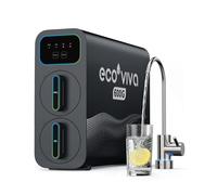 Ecoviva E6 Filtro d'acqua compatto e sottile a osmosi inversa, filtro sotto lavello da 600 GPD con rubinetto, sistema RO a 9 stadi senza serbatoio, riduce il TDS, design compatto
