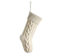 ECOVOYGGE Calze di Natale personalizzate, calze di Natale lavorate a maglia, calze natalizie personalizzate con nome, calze natalizie, Natale (bianco)