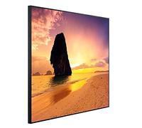 Ecowelle - Riscaldamento a infrarossi con immagine sul pannello, 1200 Watt, 60 x 120 cm, riscaldamento a infrarossi, prodotto in Germania, d 46 Spiaggia estiva