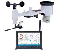 ECOWITT Stazione Meteo con Sensore Esterno HP2561, Wireless Wi-Fi 7 in 1, Stazione Meteo Solare con Sistema di Monitoraggio Remoto, Previsioni Meteo Schermo TFT 7 pollici per Garden Home
