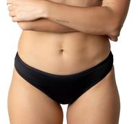 Ecowoman | Costume da Bagno Mestruale Donna | Flusso Medio | Costumi Assorbenti per Ciclo Mare | Costumi a Prova di Perdite e Anti-Odore (IT, Testo, XL, Regular, Regular, Nero-Classico)