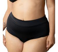 Ecowoman | Costume da Bagno Mestruale Donna | Flusso Medio | Costumi Assorbenti per Ciclo Mare | Costumi a Prova di Perdite e Anti-Odore (IT, Testo, XXL, Regular, Regular, Nero-Vita Alta)