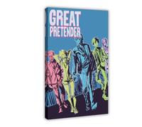 ECOYULHMT Poster su tela a tema anime Great Pretender 1, decorazione per camera da letto, ufficio, camera da letto, regalo, 60 x 90 cm