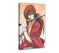 ECOYULHMT Poster su tela a tema anime Samurai, decorazione per camera da letto, ufficio, camera da letto, regalo, 30 x 45 cm