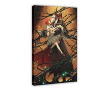 ECOYULHMT Poster su tela a tema anime The Ancient Magus 'Bride per camera da letto, decorazione per ufficio, camera da letto, regalo, 40 x 60 cm