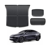 ECOZEN 3pcs Vasca Baule per Tesla Model Y 2025 3D Specifica In TPE Proteggi Bagagliaio auto, Model Y Tappetino del bagagliaio, con bordino rialzato, resistente impermeabile per tutte le stagioni