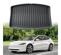 ECOZEN Vasca Baule per Tesla Model 3 2024 2025 3D Specifica In TPE inferiore Proteggi Bagagliaio auto, Model 3 Tappetino del bagagliaio, bordino rialzato, resistente impermeabile per tutte le stagioni