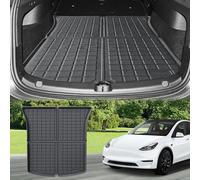 ECOZEN Vasca Baule per Tesla Model Y 2021-2024 3D Specifica In TPE Proteggi Bagagliaio auto, Model Y Tappetino del bagagliaio, con bordino rialzato, resistente impermeabile per tutte le stagioni