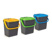 ECP20 Set 3 Pattumiere Chiuse EcoPlus per Raccolta Differenziata Ecologiche 20 L