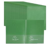 ECR4Kids MessageStor - Cartella per comunicazioni in classe con 2 tasche, in plastica flessibile con tasche, formato lettera, set da 36 pezzi, verde