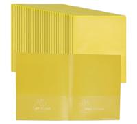 ECR4Kids MessageStor - Cartella per comunicazioni in classe con 2 tasche, in plastica flessibile con tasche, formato lettera, set da 36 pezzi, giallo