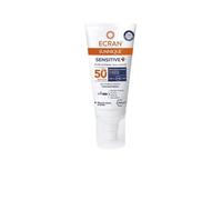 Ecran Sunnique Sensitive - Fluido protettivo viso per viso e scollatura FPS +50 | Formula con pantenolo, impermeabile, senza profumo e alcool per pelli sensibili, 50 ml
