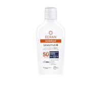 Ecran Sunnique Sensitive - Latte protettivo leggero per pelli sensibili SPF 50+ | Formula con pantenolo, impermeabile, senza profumo e alcool per pelli sensibili, 200 ml