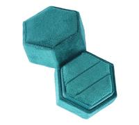 Écrin à Bague de Fiançailles - Élégant boîtier en velours avec motif géométrique, coffret compact | Organisateur raffiné pour alliance, bagues des mariage, voyage, cadeau dee Noël et surprise unisexe