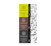 Écrin de Fleur - Cofanetto Regalo Saponi Artigianali Biologici, Saponette Naturali Francesi, Caffè, Tea Tree, Carbone & Cedro, Certificati COSMOS Organic & Nature et Progrès, 3x90g