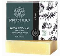 Écrin de Fleur - Sapone al Cedro Biologico per Uomo, Certificato COSMOS & Nature et Progrès, Legno di Cedro & Patchouli, Artigianale in Francia, 90g