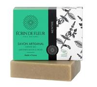 Écrin de Fleur - Sapone alla Menta per Uomo, Certificato COSMOS & Nature et Progrès, Metodo a Freddo, Artigianale Francia, Menta Piperita & Agrumi, 90g