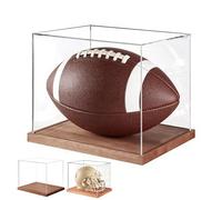 Écrin pour Casque de Football Boîtier de Rangement avec Support en Bois