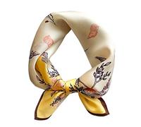 Ecroon Foulard in raso di seta Quadrato Seta Sciarpe Quadrato in Seta Donna Sciarpa Satinato Fazzoletto