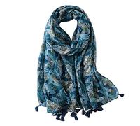 Ecroon Invernale Sciarpa stole peso leggero Scialle Pashmina da Donna Elegante Calda Stole Cotone Biancheria Sciarpes
