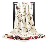 Ecroon Sciarpa Di Seta per Donna Grande Raso Quadrato Testa Collo Sciarpe Leggero Neckerchief Elegante Sciarpina (#11, One size)