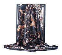 Ecroon Sciarpa Di Seta per Donna Grande Raso Quadrato Testa Collo Sciarpe Leggero Neckerchief Elegante Sciarpina (#15, One size)