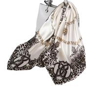 Ecroon Sciarpa Di Seta per Donna Grande Raso Quadrato Testa Collo Sciarpe Leggero Neckerchief Elegante Sciarpina (O, One size)