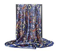 Ecroon Sciarpa Di Seta per Donna Grande Raso Quadrato Testa Collo Sciarpe Leggero Neckerchief Elegante Sciarpina (#05, One size)