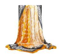 Ecroon Sciarpa Di Seta per Donna Grande Raso Quadrato Testa Collo Sciarpe Leggero Neckerchief Elegante Sciarpina (S, One size)