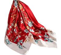 Ecroon Sciarpa Donna Retro Stampato Motivo a Strisce Sensazione di seta sciarpa da collo Morbida Scialle Protezione Solare