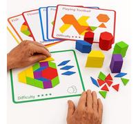 ECROUATY Attività di demenza per anziani, gioco di puzzle in legno per adulti anziani, giochi di memoria per anziani con demenza, prodotti per l'Alzheimer, regalo colorato per terapia cognitiva visiva