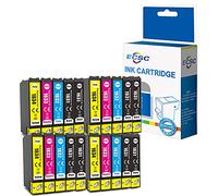 ECSC Compatibile inchiostro Cartuccia Sostituzione per Epson WF-2010W WF-2510WF WF-2520NF WF-2530WF WF-2540WF WF-2630WF WF-2650DWF WF-2660DWF WF-2760 (Nero/Ciano/Magenta/Giallo, 20-Pack)