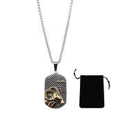 ECSiNG 1 Collana con Ciondolo a Forma di Costellazione, per Uomo, Donna, Matrimonio, San, in Acciaio Inox 304, Placcato Oro 18 K, con astrologia, Ciondolo Zodiacale Regalo, Catenina da 60 cm