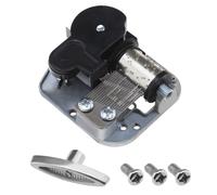 ECSiNG 1 meccanismo di avvolgimento per carillon, movimento musicale, accessori per carillon, viti chiave, meccanismo di avvolgimento in lega di zinco nero, 51 mm x 44 mm