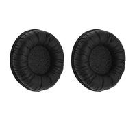 ECSiNG 1 paio di cuscinetti auricolari in pelle e gommapiuma, cuscinetti di ricambio per cuffie compatibili con Sennheiser PC8, nero