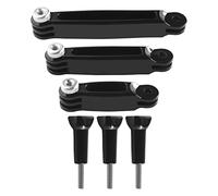 ECSiNG 1 set 3-in-1 braccio di estensione kit di montaggio compatibile con SJCAM compatibile con Insta360 Action Camera portatile estensione braccio di montaggio asta staffa stand