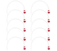 ECSiNG 10 Lampade Di Segnalazione Al Neon Rosse 6W 220-240V Foro Di Montaggio 10mm 36,1x12,7mm Lunghezza Filo 20cm Lampade Di Segnalazione Al Neon Per Apparecchiature Automobilistiche E Marine
