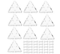 ECSiNG 10 Pezzi Staffa Angolare In Acrilico Trasparente Staffe Di Rinforzo Ad Angolo Retto A 3 Fori Connettore Per Vetrina Per Rinforzo Collegamento Mobili 20x20mm