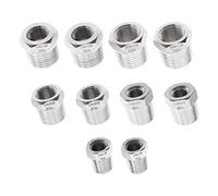 ECSiNG 10 x adattatore filettato femmina a maschio da 1/8 a 1/4 3/8 a 1/2 1/4 a 3/8 1/8 a 3/8 1/4 a 1/2 BSP connettore in acciaio inossidabile 304 per unire il tubo flessibile dell'aria