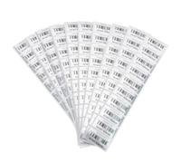ECSiNG 100 Adesivi Di Trasferimento Di Sicurezza A Prova Di Manomissione Etichette Di Vuoto Di Sicurezza Evidente Etichette Di Vuoto Di Sicurezza Con Codice A Barre 25 X 50 Mm/1 X 2 Pollici Argento