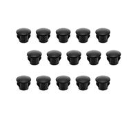 ECSiNG 100 Pezzi Tappi Per Fori In Plastica Nero Da 10x7mm Con Foro Di Chiusura A Scatto Per Tubo Da 7 Mm In Acciaio Per Mobili Recinzione Inserto Per Tubi Tappi Terminali