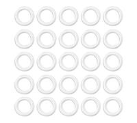 ECSiNG 100 pezzi tenda a pacchetto cerchio per tende 13 mm plastica trasparente anelli a forma di O pezzi di ricambio